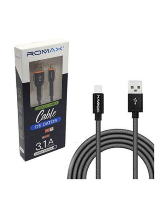 SMARTPHONES PERU VENTA DE EQUIPOS Y SERVICIO TECNICO 0000 0033 Cable Romax Tipo V8 1.2mts