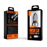 SMARTPHONES PERU VENTA DE EQUIPOS Y SERVICIO TECNICO 0000 0035 Cargador Ldnio Metal Car Charger 2USB Tipo Lightning