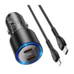 SMARTPHONES PERU VENTA DE EQUIPOS Y SERVICIO TECNICO 0000 0062 Car Charger Hoco Dual Tipo C a Lightning 40w NZ3